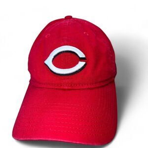 New Era Cincinnati Reds Dad Strapback Hat Red / White Adjustable OS